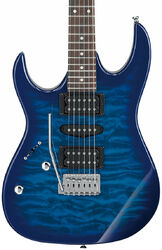 Linkshandige elektrische gitaar Ibanez GRX70QAL TBB Linkshandige GIO - Transparent blue burst