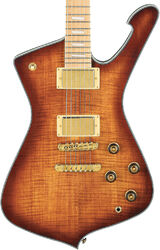 Retro-rock elektrische gitaar Ibanez Iceman IC420MFM CML - Caramel Burst Low Gloss