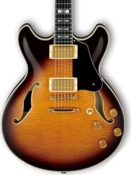Semi hollow elektriche gitaar Ibanez John Scofield JSM100 VT Prestige Japan - Vintage sunburst vt