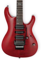 Elektrische gitaar in str-vorm Ibanez Kiko Loureiro KIKO100 TRR Prestige Japan - Transparent red ruby
