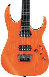 Elektrische gitaar in str-vorm Ibanez RGR5221 TFR Prestige Japan - Transparent fluorescent orange