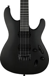 Elektrische gitaar in strat vorm Ibanez Iron Label S721RB BKF - black flat