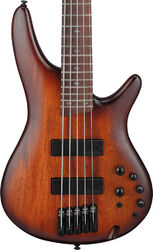 Solid body elektrische bas Ibanez Standard SR505A MHL 5-String - Mahogany brown burst low gloss