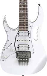 Linkshandige elektrische gitaar Ibanez Steve Vai JEM-JR Signature Gaucher - White