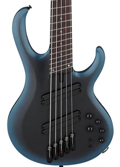 Solid body elektrische bas Ibanez Workshop BTB605MS MAM 5-String - Midnight Arctic Ocean Matte