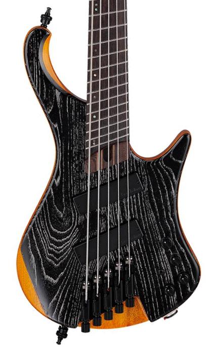 Solid body elektrische bas Ibanez Workshop EHB1135MS SKL 5-String - Silver Wave Black Low Gloss