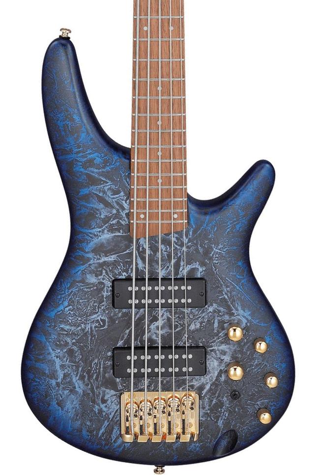 Solid body elektrische bas Ibanez SR300EDX CZM 5-String Standard - Cosmic blue frozen matte