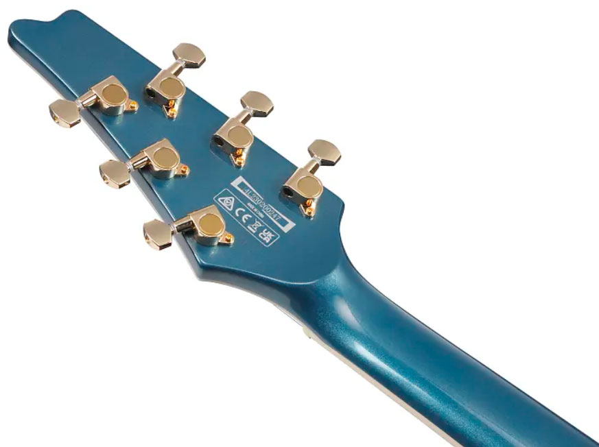 Ibanez Ic420 Abm Iceman 2h Ht Jat - Antique Blue Metallic - Retro-rock elektrische gitaar - Variation 4