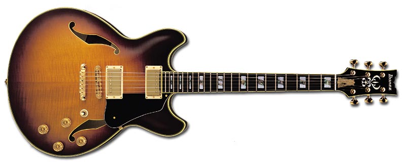 Ibanez John Scofield Jsm100 Vt Prestige Japon Signature Hh Ht Eb - Vintage Sunburst Vt - Semi hollow elektriche gitaar - Variation 2