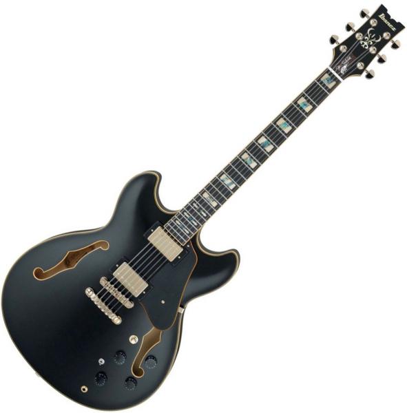 Semi hollow elektriche gitaar Ibanez John Scofield JSM20 BKL - Black low gloss