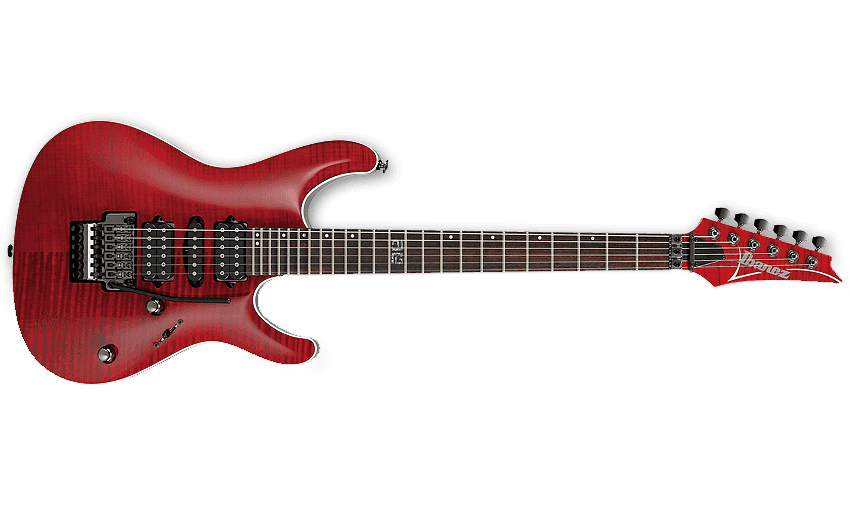 Ibanez Kiko Loureiro Kiko100 Trr Prestige Jap Signature Hsh Fr Rw - Transparent Red Ruby - Elektrische gitaar in Str-vorm - Variation 1