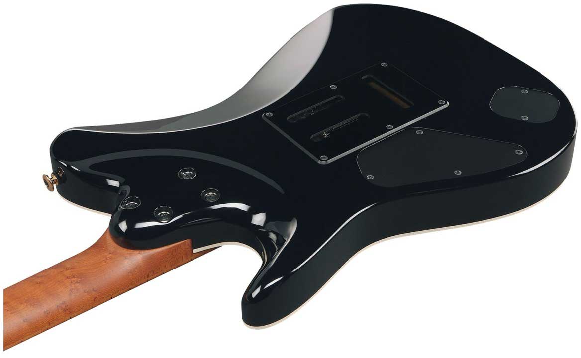 Ibanez Lari Basilio Lb1 Bk Jap Signature Hss Trem Mn - Black - Kenmerkende elektrische gitaar - Variation 3