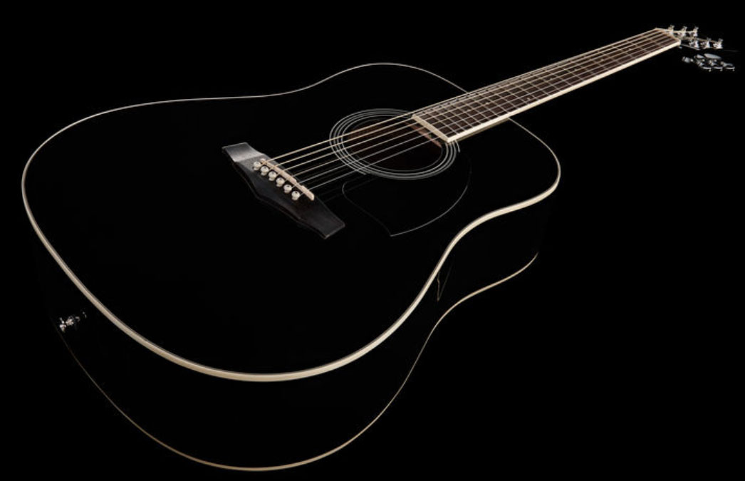 Ibanez Pf15 Bk Dreadnought Epicea Acajou Lau - Black - Westerngitaar & electro - Variation 1