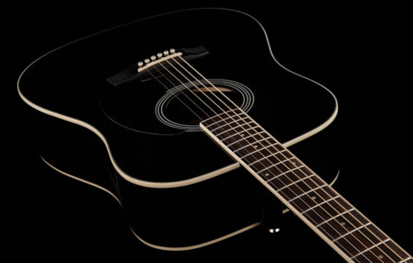 Ibanez Pf15 Bk Dreadnought Epicea Acajou Lau - Black - Westerngitaar & electro - Variation 2