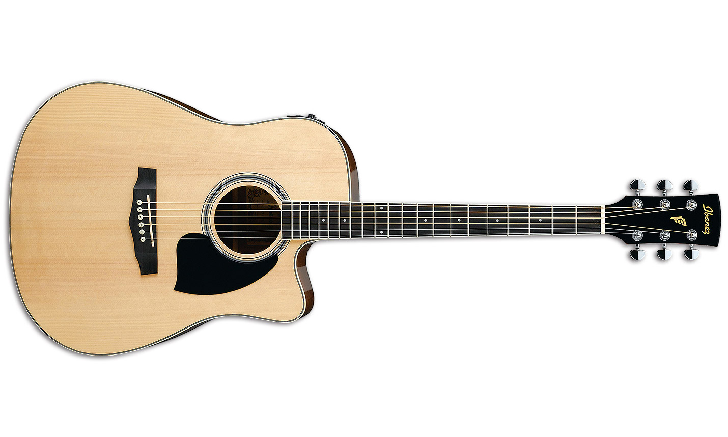 Ibanez Pf15ece Nt Dreadnought Cw Epicea Acajou Lau - Natural - Elektro-akoestische gitaar - Variation 1