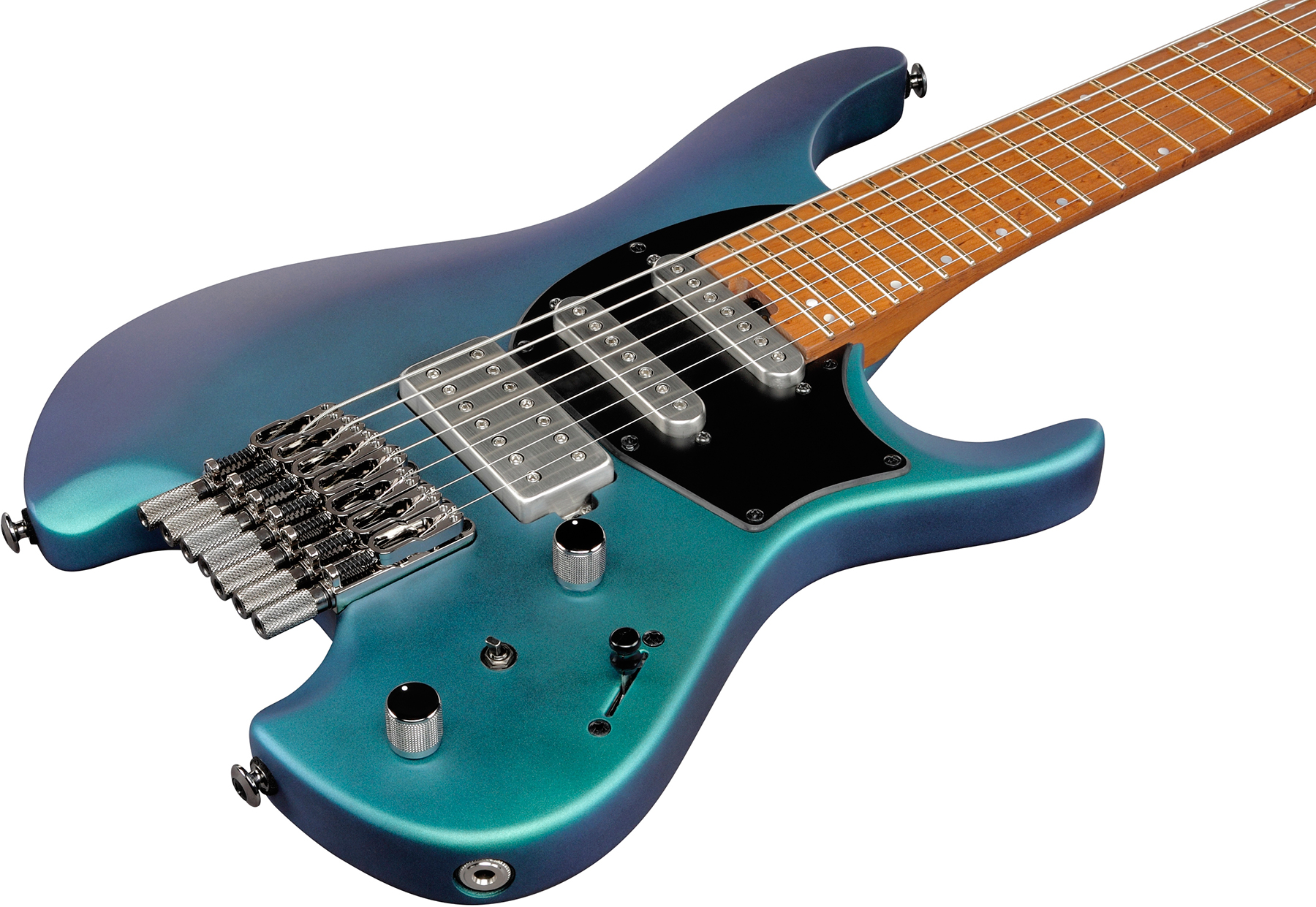 Ibanez Q547 Bmm Quest 7c Hss Ht Mn - Blue Chameleon Metallic Matte - 7-snarige elektrische gitaar - Variation 2
