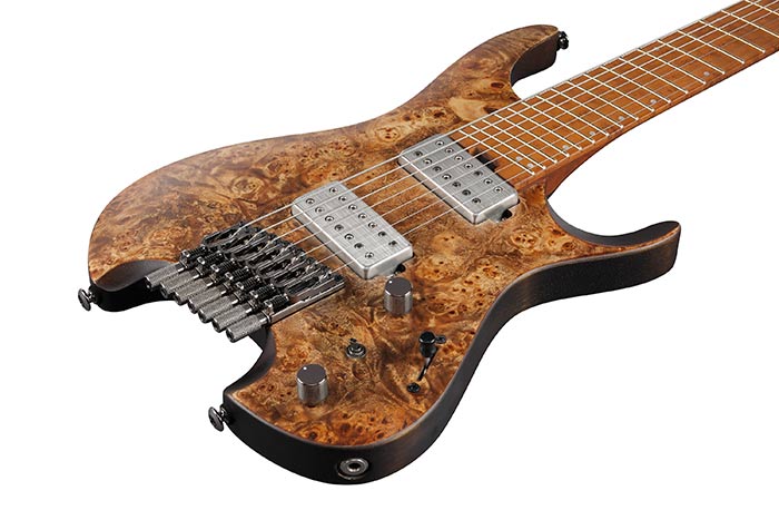 Ibanez Qx527pb Abs Quest 7c Hh Ht Mn - Antique Brown Stained - Multi-scale gitaar - Variation 2
