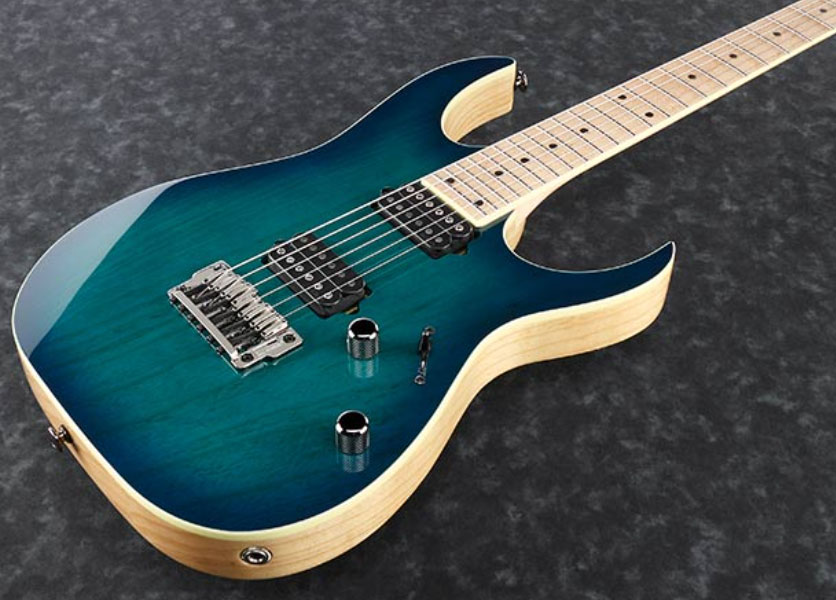 Ibanez Rg652ahmfx Ngb Prestige Jap Hh Dimarzio Ht Mn - Nebula Green Burst - Elektrische gitaar in Str-vorm - Variation 2