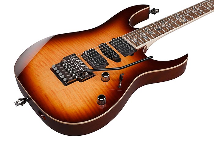 Ibanez Rg8570 Bsr J.custom Jap Hsh Dimarzio Fr Rw - Brownish Sphalerite - Elektrische gitaar in Strat vorm - Variation 2