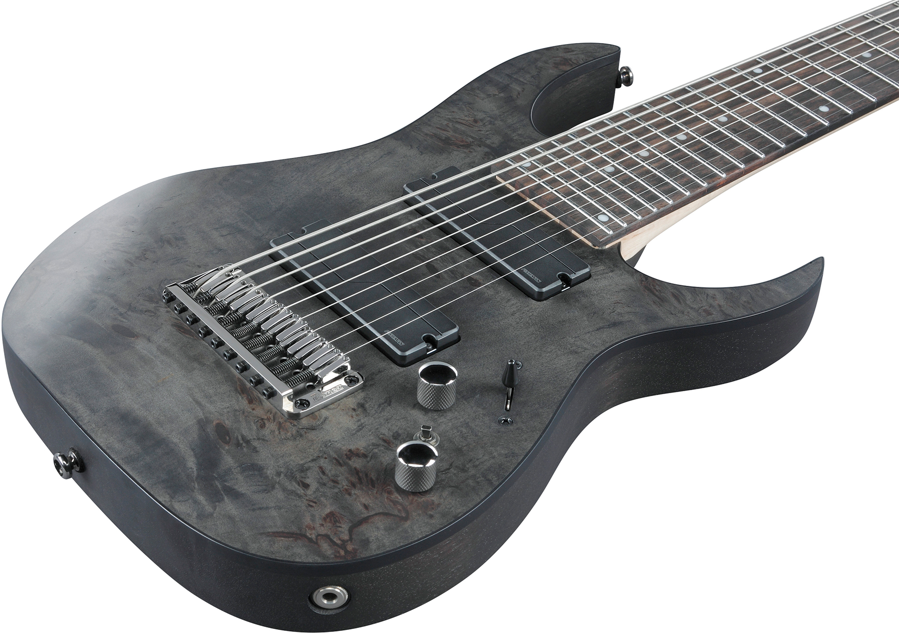 Ibanez Rg9pb Tgf Axe Design Lab 9c 2h Fishman Fluence Modern Ht Eb - Transparent Grey Flat - 8 en 9 snarige elektrische gitaar - Variation 2