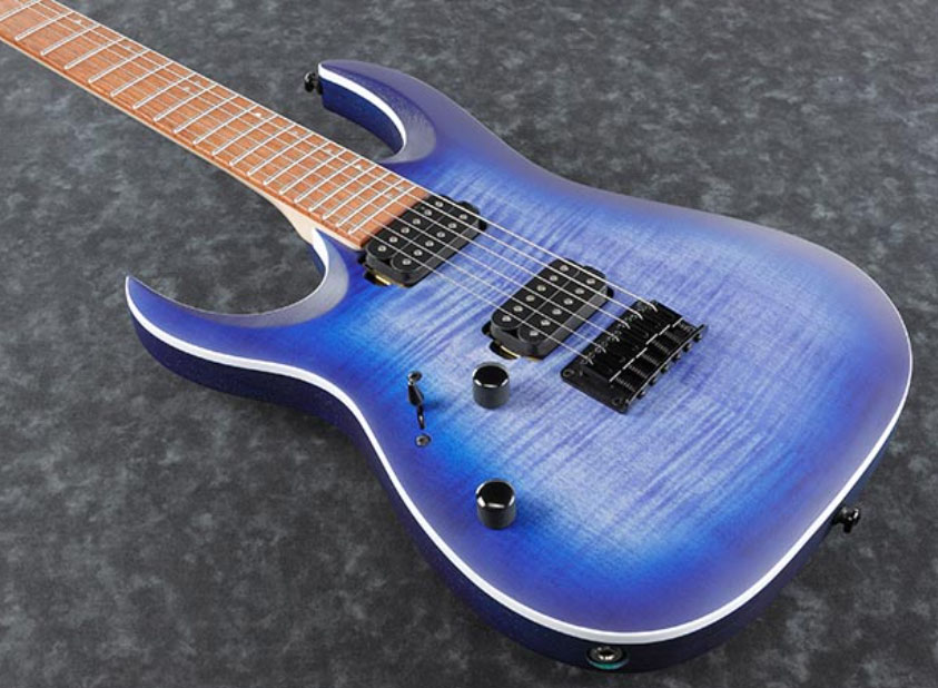 Ibanez Rga42fml Blf Gaucher Standard Hh Ht Rw - Blue Lagoon Burst Flat - Elektrische gitaar in Str-vorm - Variation 2