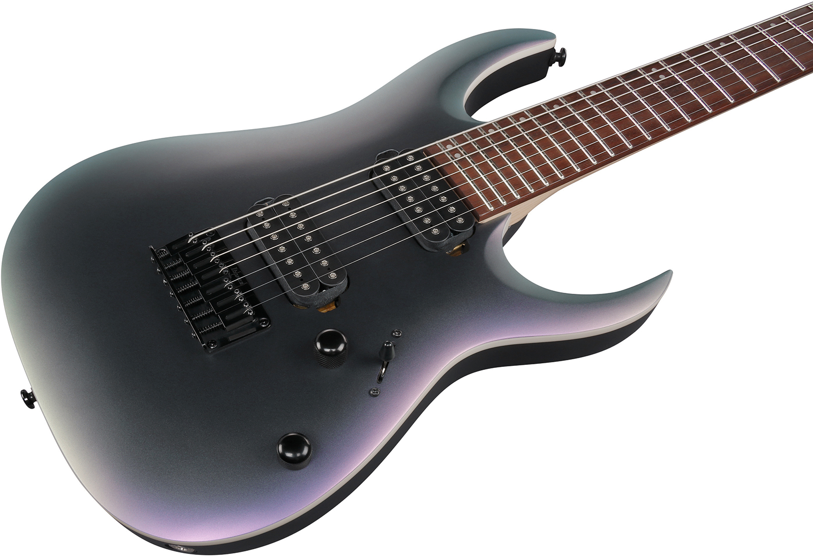 Ibanez Rga742ex Bam Standard 7c 2h Ht Jat - Black Aurora Burst Matte - Elektrische gitaar in Strat vorm - Variation 2