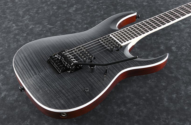 Ibanez Iron Label Rgaix6fmt Tgf Hh Dimarzio Fr Eb - Transparent Grey Flat - Elektrische gitaar in Str-vorm - Variation 2