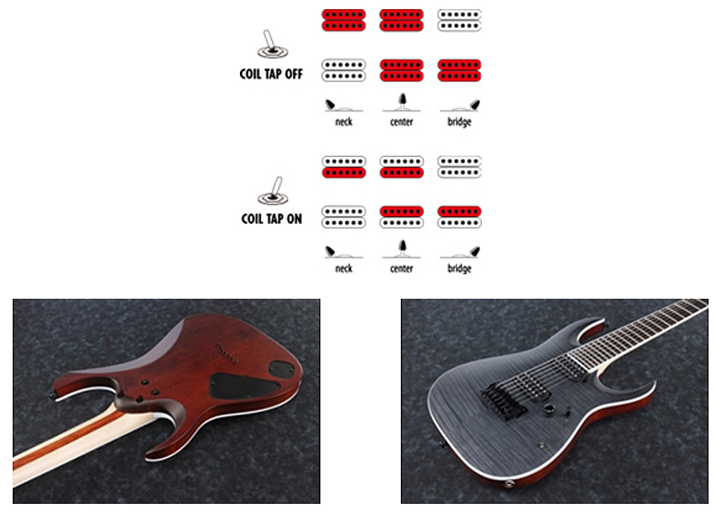 Ibanez Rgaix7fm Tgf Iron Label Hh Ht Eb - Transparent Gray Flat - 7-snarige elektrische gitaar - Variation 2