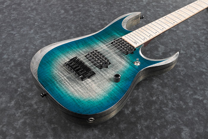 Ibanez Rgd61al Ssb Axion Label Hh Dimarzio Ht Mn - Stained Sapphire Blue Burst - Guitarra eléctrica de doble corte. - Variation 2