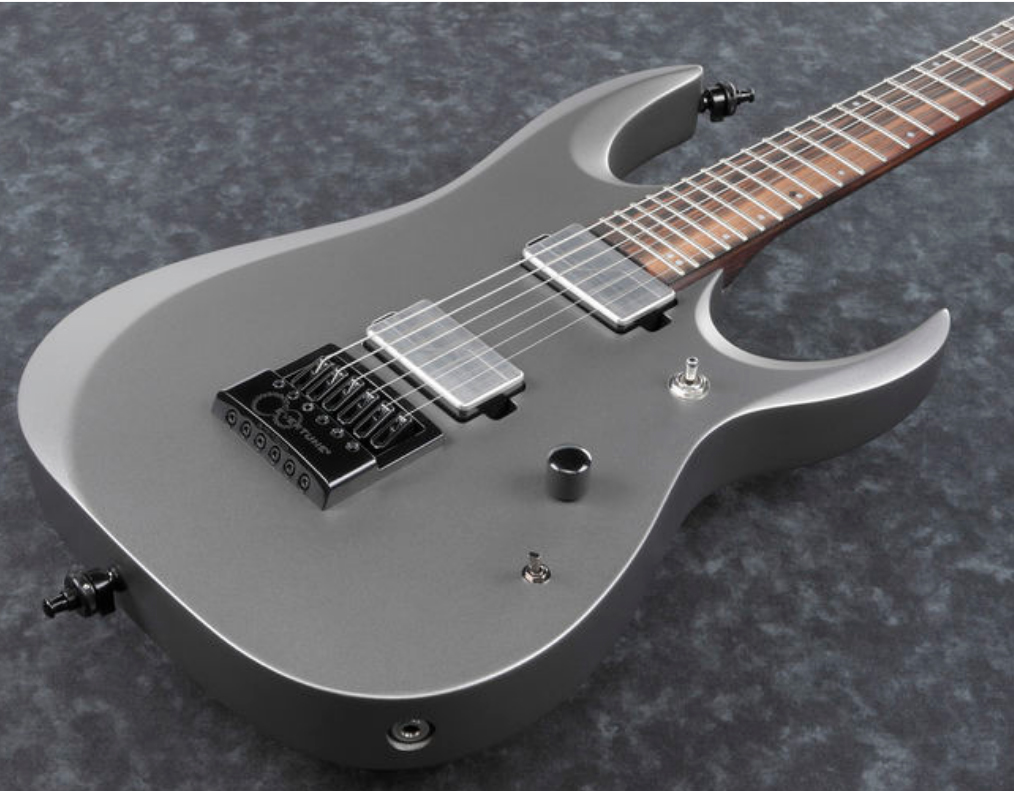 Ibanez Rgd61alet Mgm Axion Label Hh Fishman Fluence Ht Evertune Eb - Metallic Gray Matte - Elektrische gitaar in Str-vorm - Variation 2