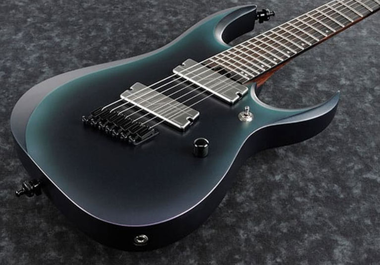 Ibanez Rgd71alms Bam Axion Label Hh Fishman Ht Eb - Black Aurora Burst Matte - Multi-scale gitaar - Variation 1