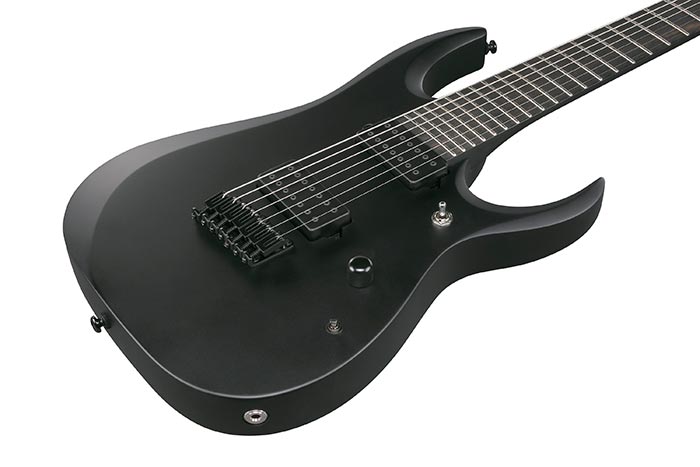 Ibanez Rgdrb71 Bkf Iron Label 7c Baryton 2h Dimarzio Ht Eb - Black Flat - Bariton elektrische gitaar - Variation 2