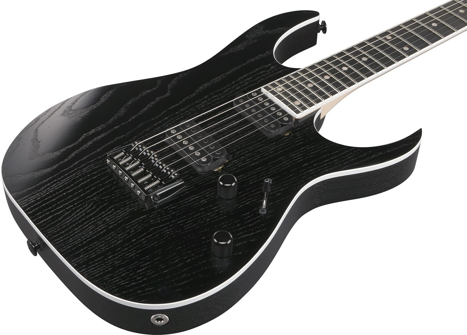 Ibanez Rgr662ahbf Wk Prestige Jap 2h Dimarzio Ht Rw - Weathered Black - Elektrische gitaar in Strat vorm - Variation 2