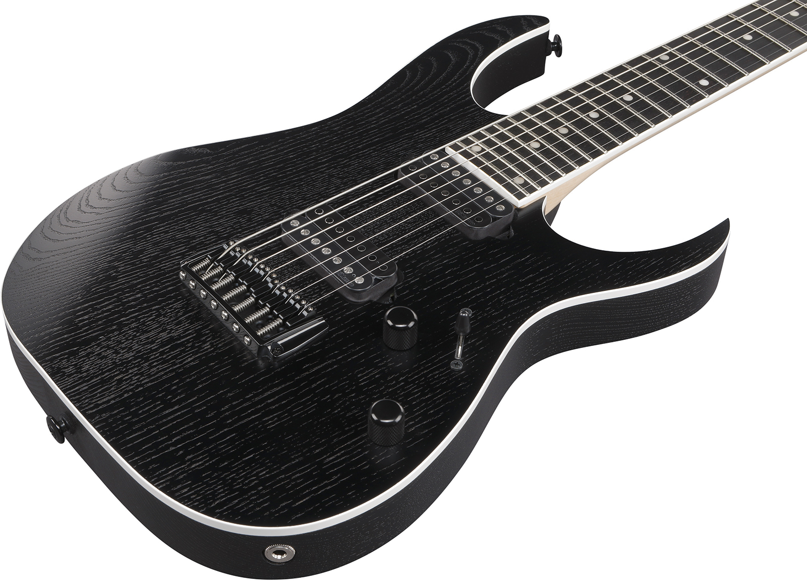 Ibanez Rgr762ahbf Wk Prestige Jap 7c 2h Dimarzio Ht Rw - Weathered Black - Elektrische gitaar in Strat vorm - Variation 2