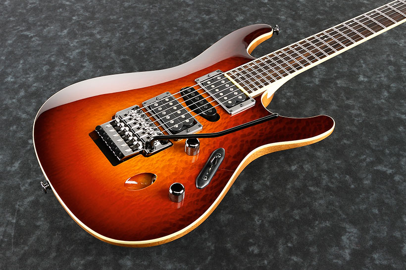 Ibanez S6570sk Stb Prestige Japon Hsh Rweb - Sunset Burst - Elektrische gitaar in Str-vorm - Variation 1