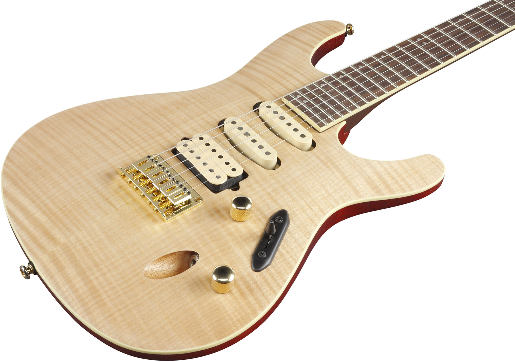 Ibanez Sew761fm Ntf Standard Hss Dimarzio Ht Rw - Natural Flat - Elektrische gitaar in Str-vorm - Variation 2