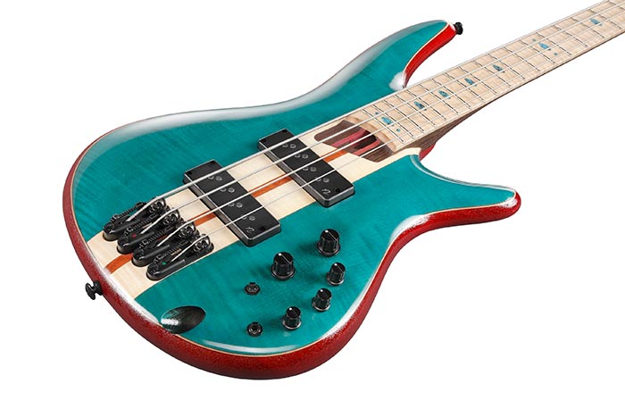 Ibanez Sr1420b Cgl Premium Active Mn - Caribbean Green - Solid body elektrische bas - Variation 2