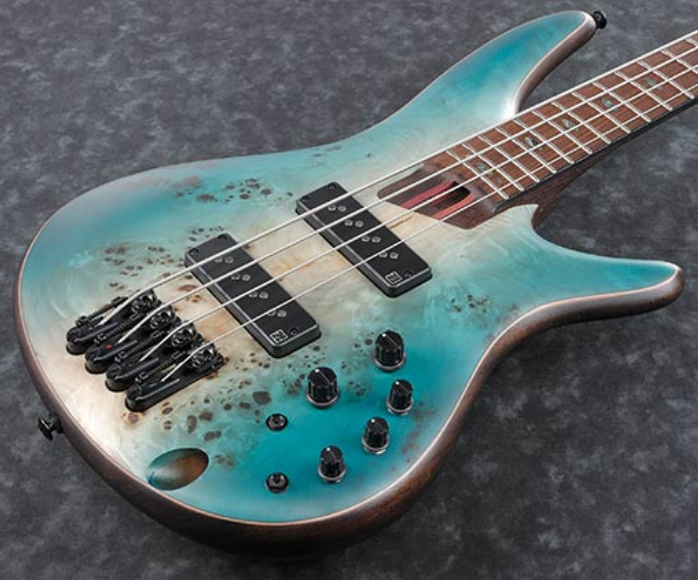 Ibanez Sr1600b Chf Premium Active Pp - Caribbean Shoreline Flat - Solid body elektrische bas - Variation 2