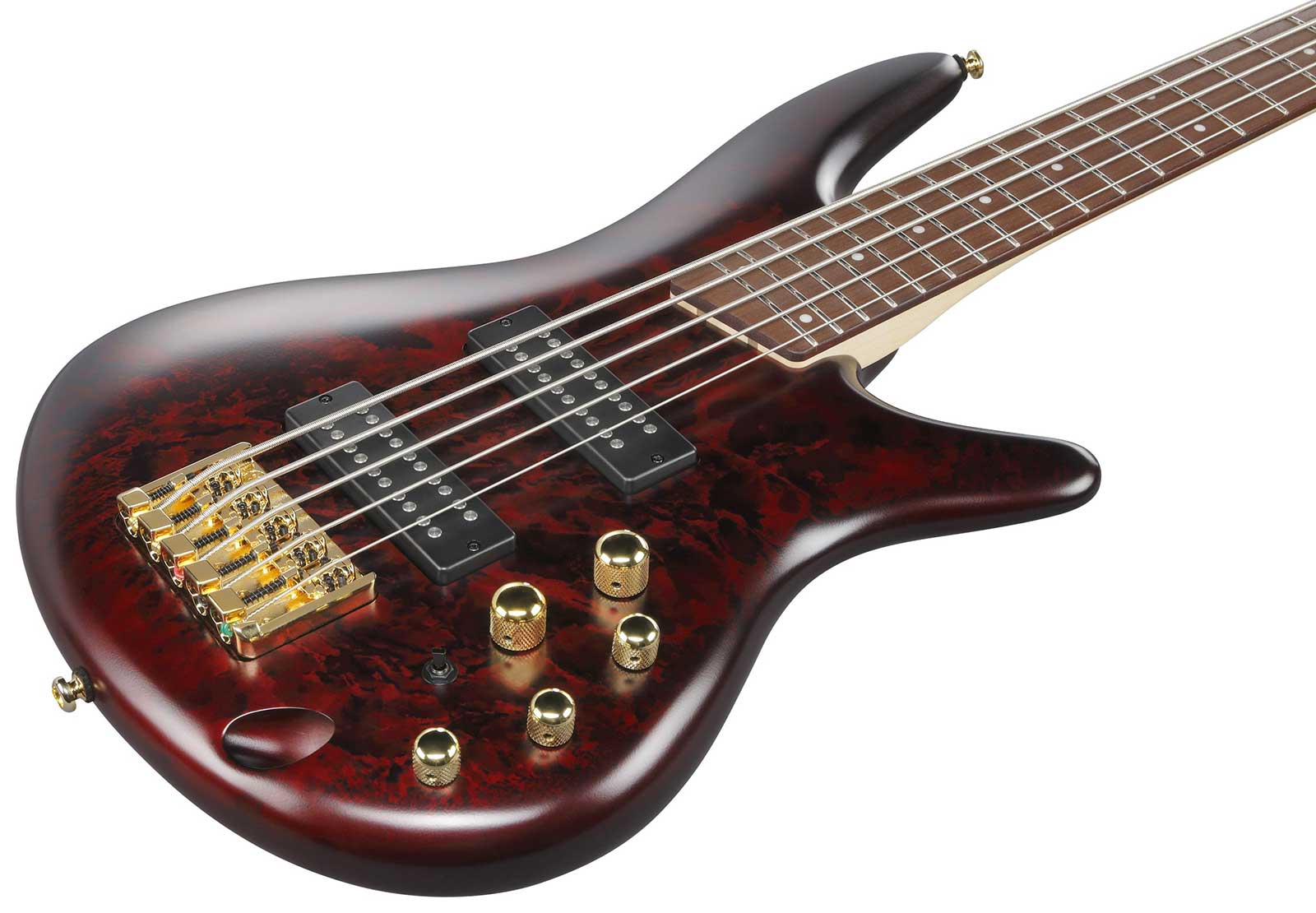 Ibanez Sr305edx Wzm Standard 5c Active Jat - Wine Red Frozen Matte - Solid body elektrische bas - Variation 2