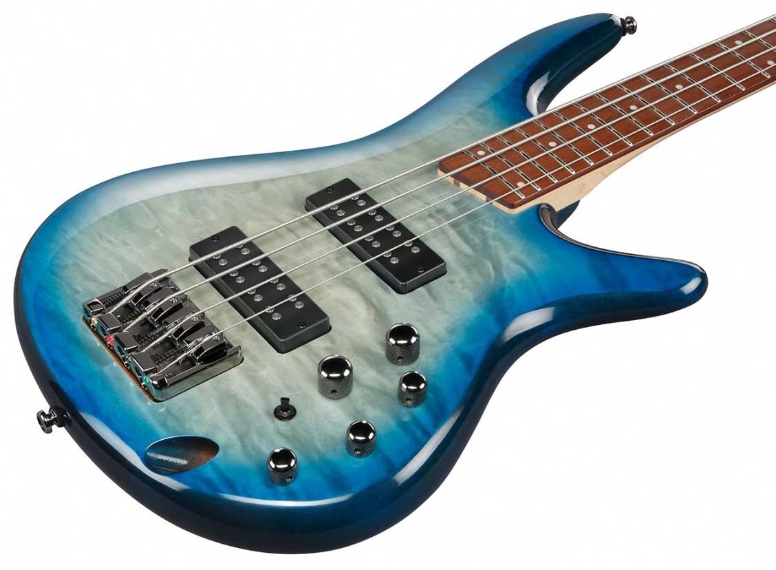 Ibanez Sr400eqm Scb Standard Active Jat - Stain Cosmic Blue Stardust - Solid body elektrische bas - Variation 2