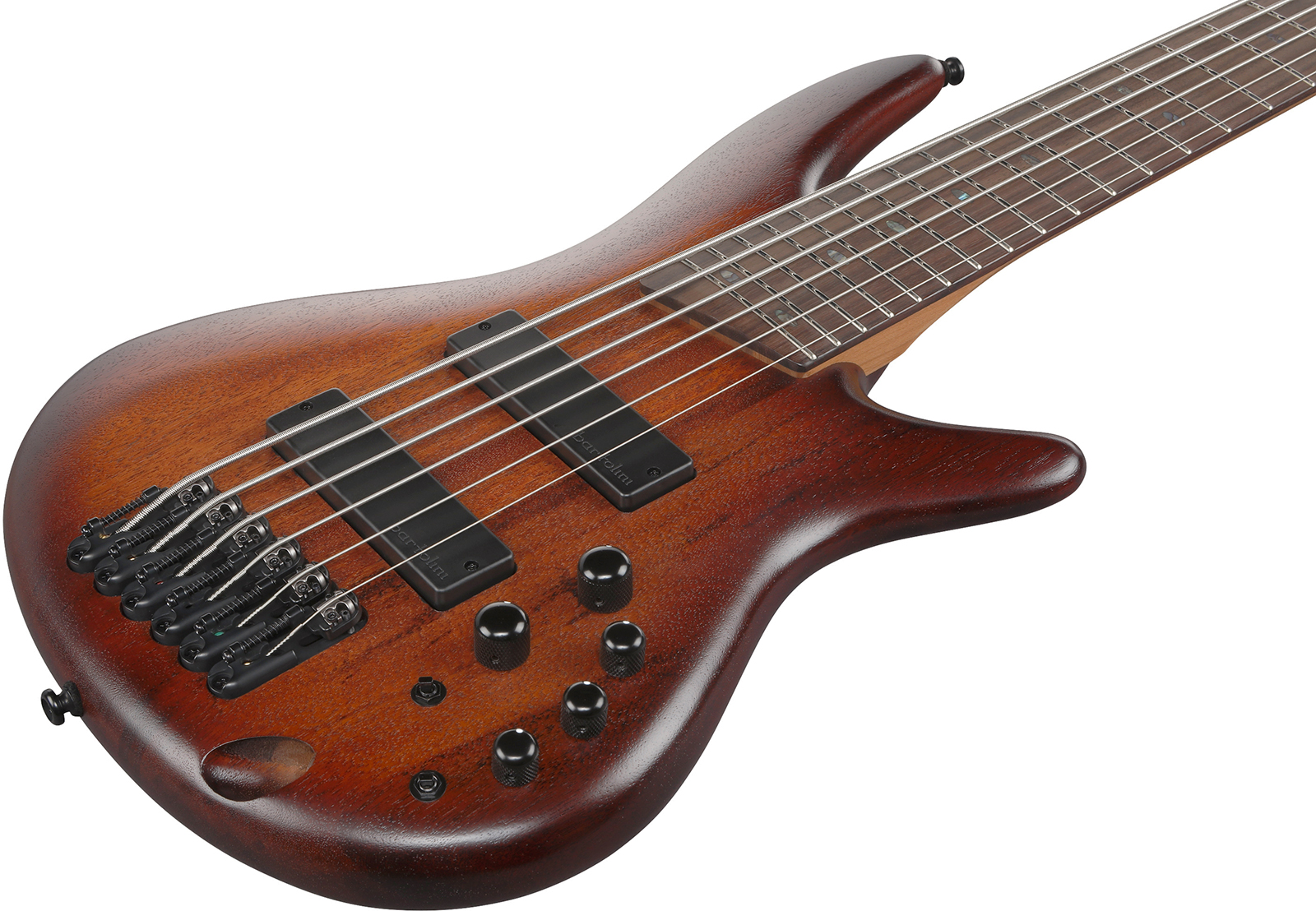 Ibanez Sr506a Mhl Standard 6c Active Bartolini Rw - Mahogany Brown Burst Low Gloss - Solid body elektrische bas - Variation 2
