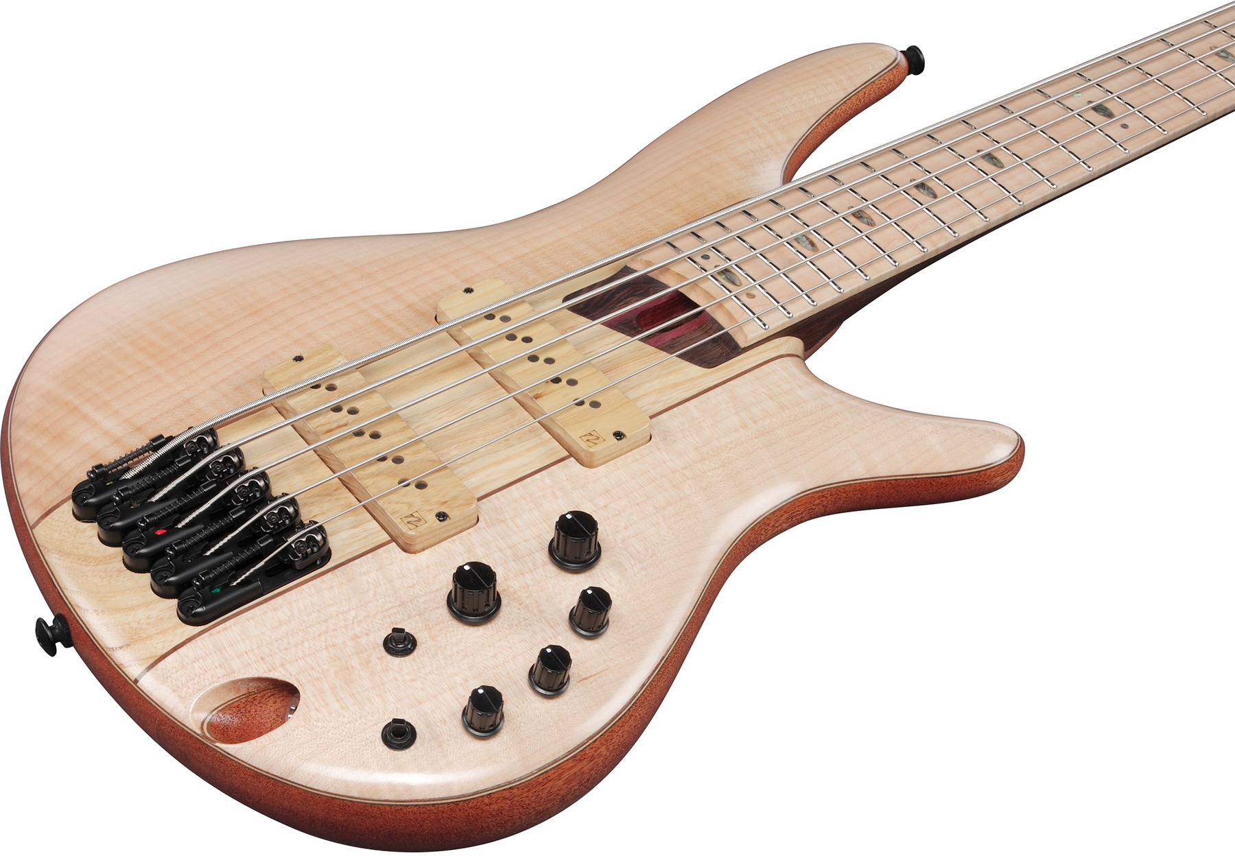 Ibanez Sr5fmdx Ntl Premium 5c Active Mn - Natural Low Gloss - Solid body elektrische bas - Variation 2