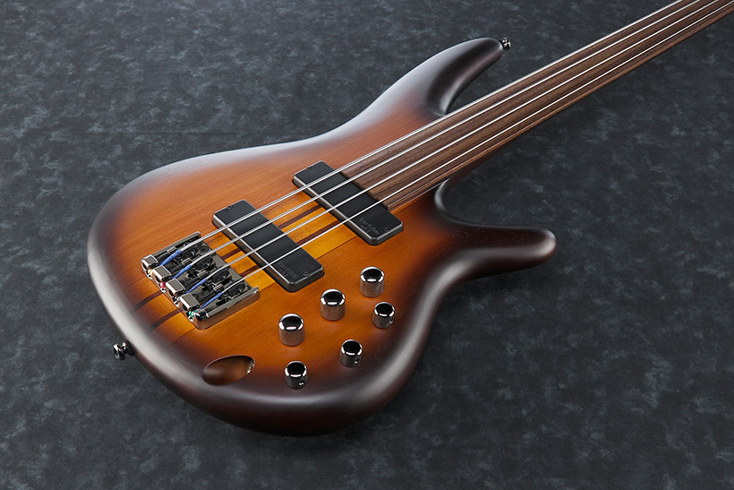 Ibanez Srf700 Bbf Fretless - Brown Burst Flat - Solid body elektrische bas - Variation 2