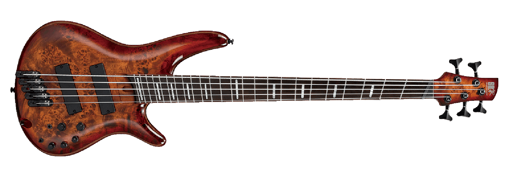 Ibanez Srms805 Btt Bass Workshop Multiscale Active - Brown Topaz Burst - Solid body elektrische bas - Variation 1