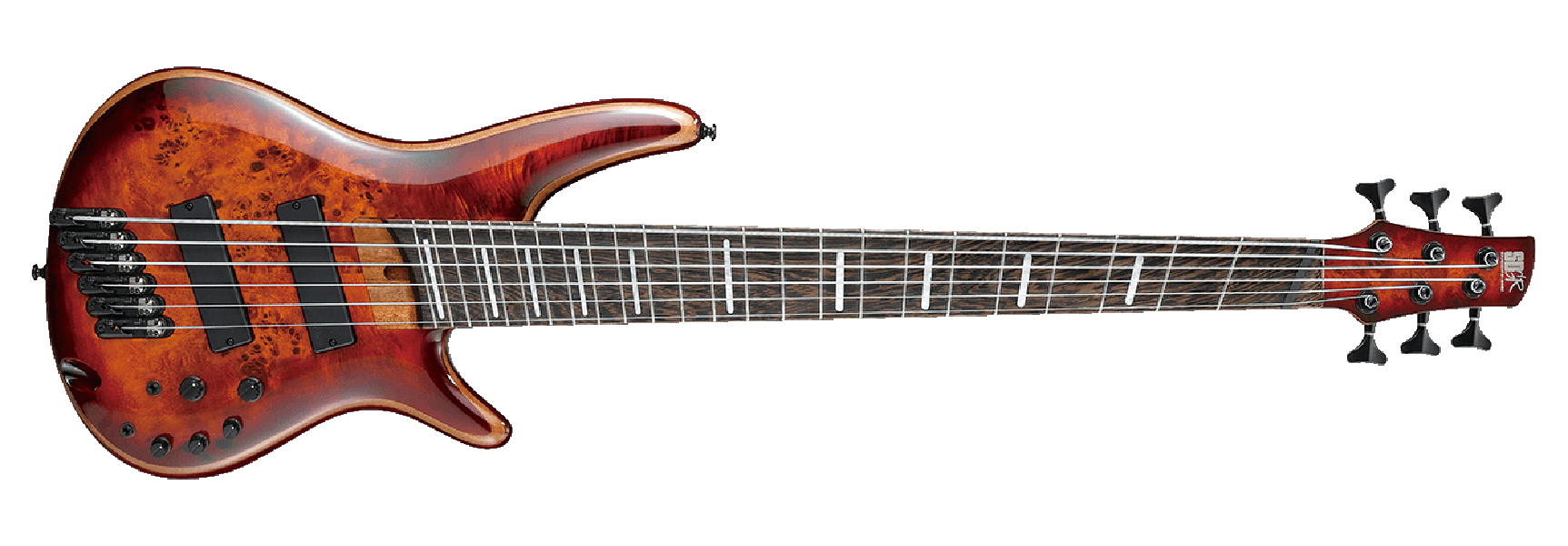 Ibanez Srms806 Btt Bass Workshop 6-cordes Multiscale Active - Brown Topaz Burst - Solid body elektrische bas - Variation 1