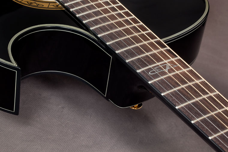 Ibanez Steve Vai Ep5 Bp Euphoria Cw Epicea Acajou Rw - Black Pearl - Elektro-akoestische gitaar - Variation 3