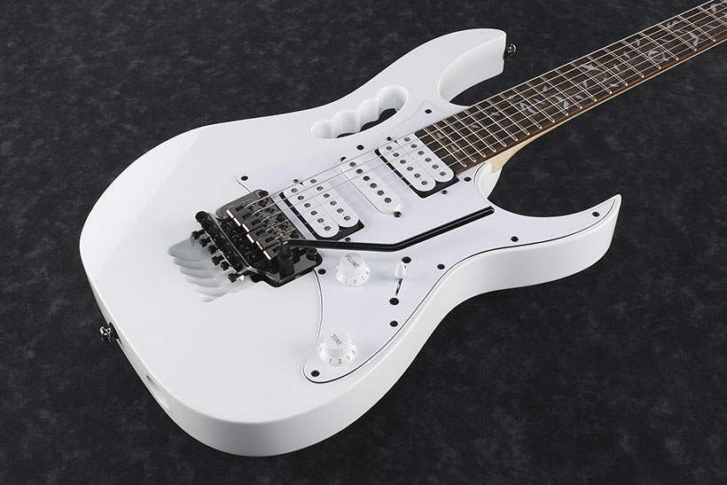 Ibanez Steve Vai Jemjr Wh Signature Hsh Fr Jat - White - Elektrische gitaar in Str-vorm - Variation 2