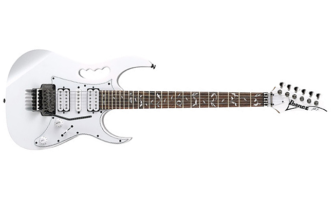 Ibanez Steve Vai Jemjr Wh Signature Hsh Fr Jat - White - Elektrische gitaar in Str-vorm - Variation 1