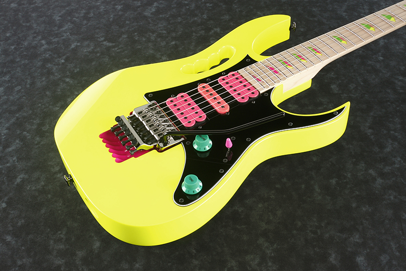 Ibanez Steve Vai Jem777 Dy Japan Hsh Dimarzio Fr - Desert Sun Yellow - Elektrische gitaar in Str-vorm - Variation 1