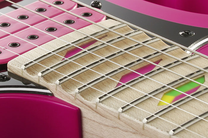 Ibanez Steve Vai Jem777 Sk Lh Gaucher Japon Signature Hsh Dimarzio Fr - Shocking Pink - Linkshandige elektrische gitaar - Variation 3